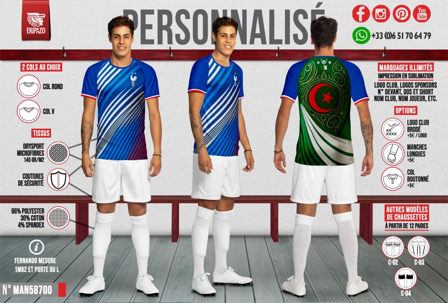 1 maillot en taille L Homme