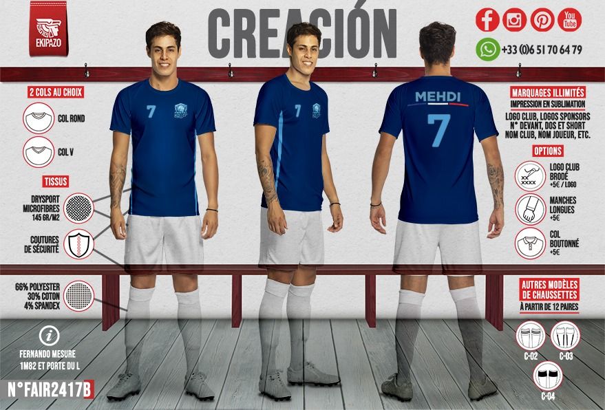 1 maillot 100% personnalisé