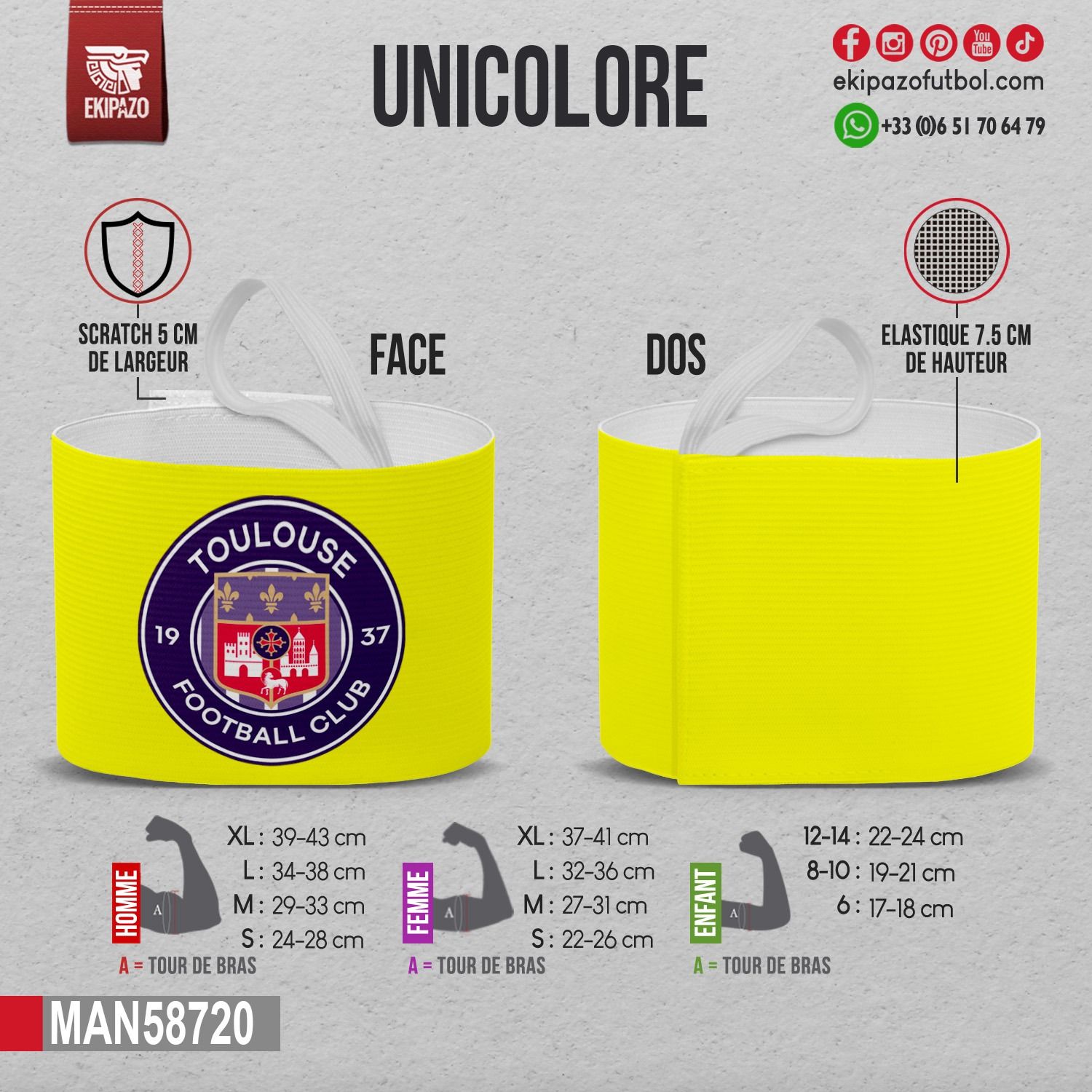 Lot de 9 brassards (3 lots de 3)