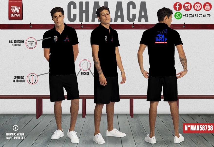 Lot de 2 polos noirs et de 4 fanions