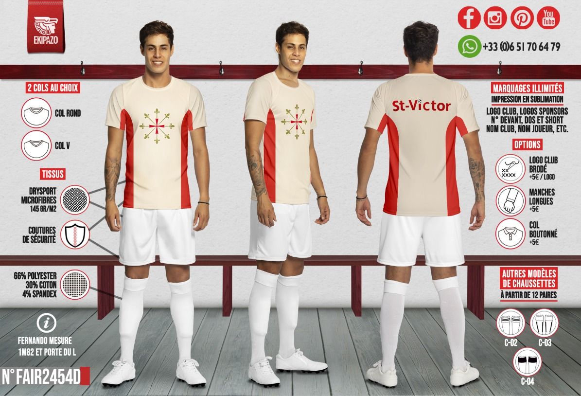 Lot de 60 maillots personnalisés