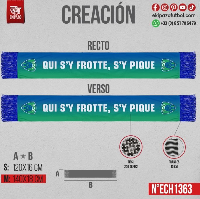 1 écharpe en M recto verso en express