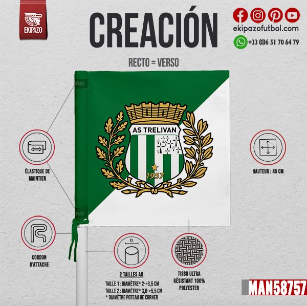 Lot de 26 drapeaux de corner et d'1 drapeau 150x100