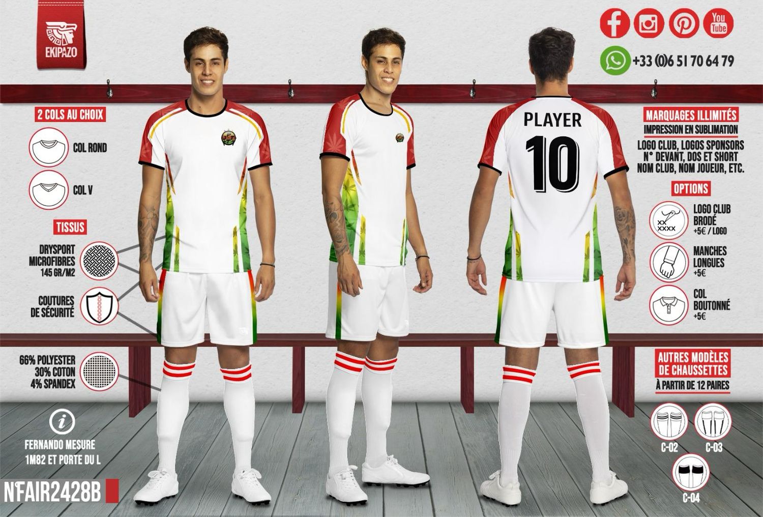 Lot de 6 maillots et 5 shorts