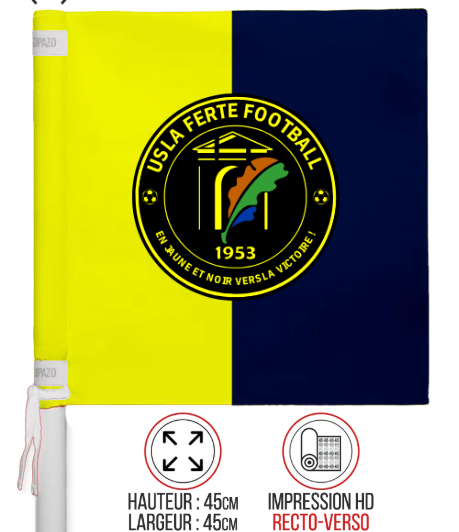 ​Lot de 4 drapeaux de corner 72826