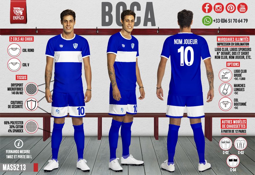 1 ensemble maillot short chaussettes