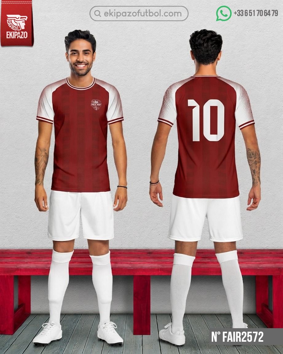 Lot de 12 maillots avec logo brodé avant le 12 Juin