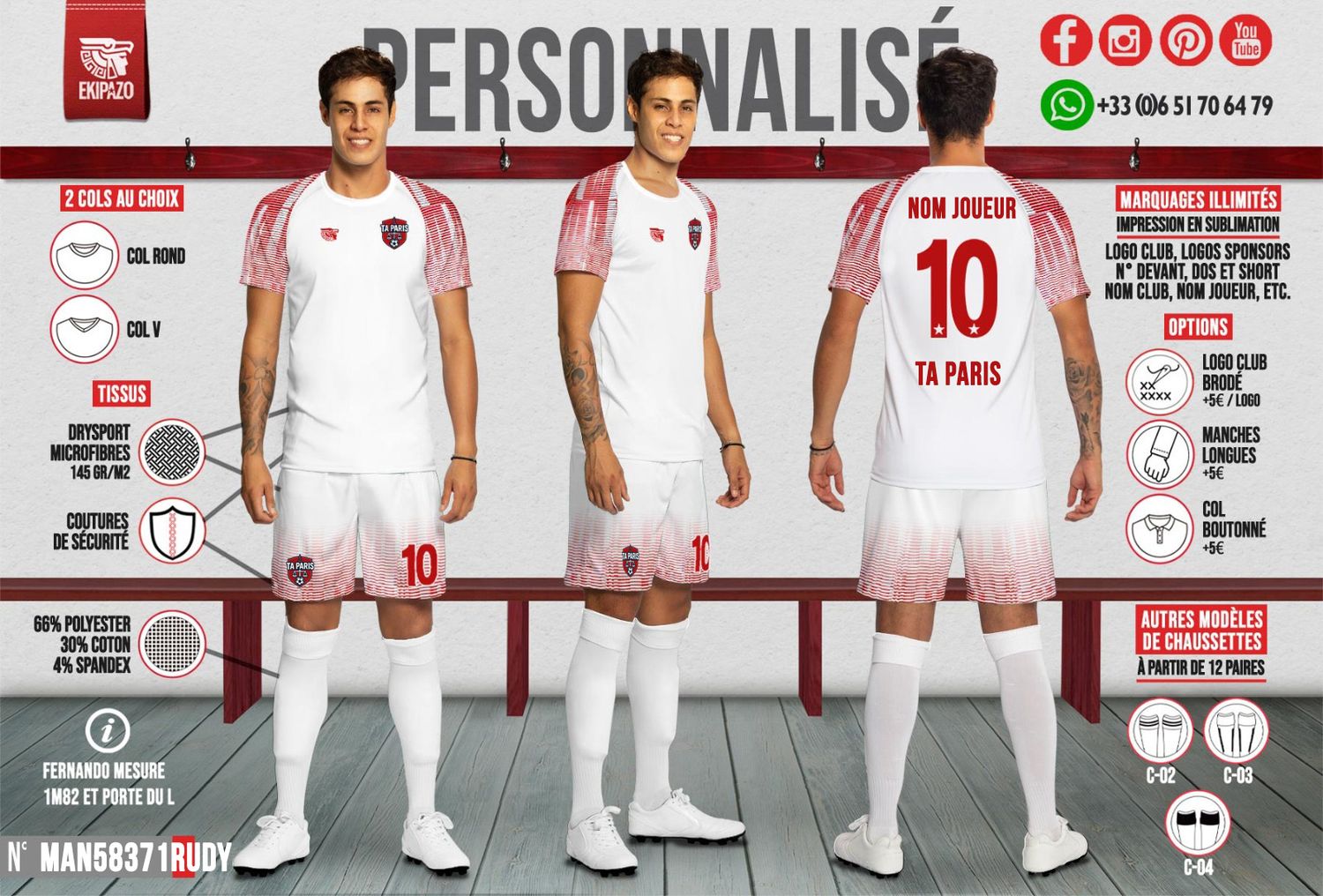 1 maillots reassort Commande MAN58371 - avant 3 juillet SI possible