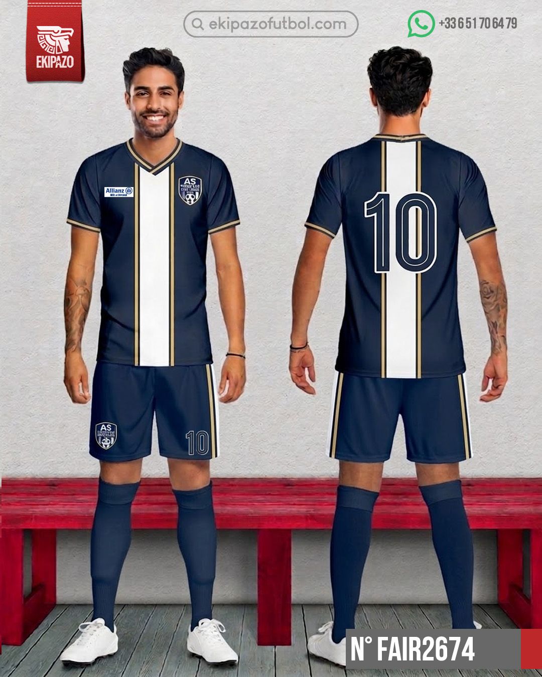Lot de 14 ensembles dont 1 gardien + 25 paires de chaussettes + 5 shorts + 1 brassard