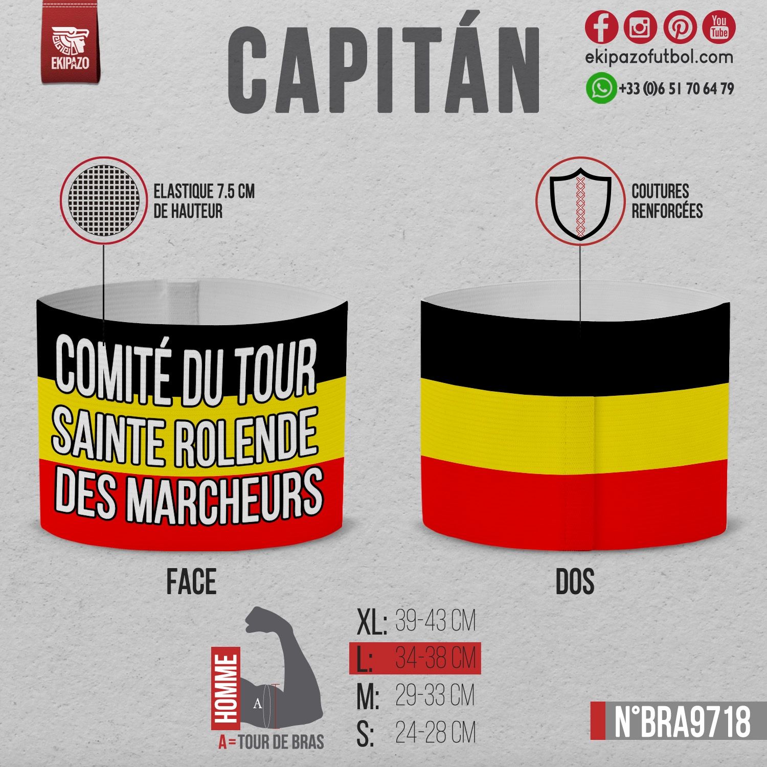 Lot complémentaire de 18 brassards