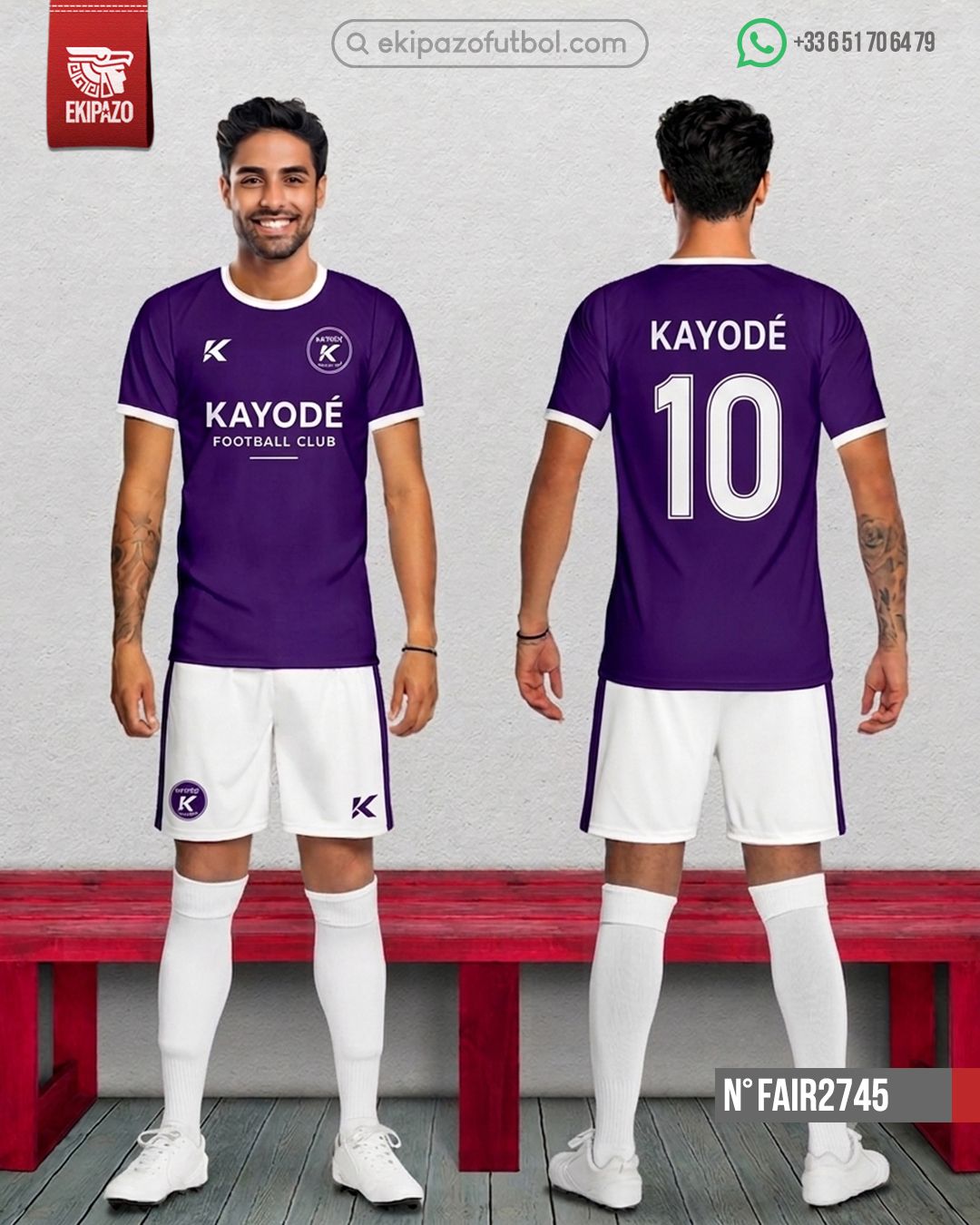 Lot de 17 ensembles maillot + short (sans chaussettes)