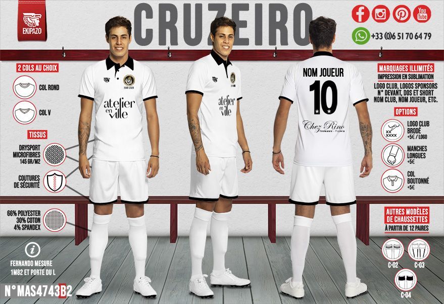 ​Lot de 7 maillots dont 1 enfant (réassort commande MA4743)
