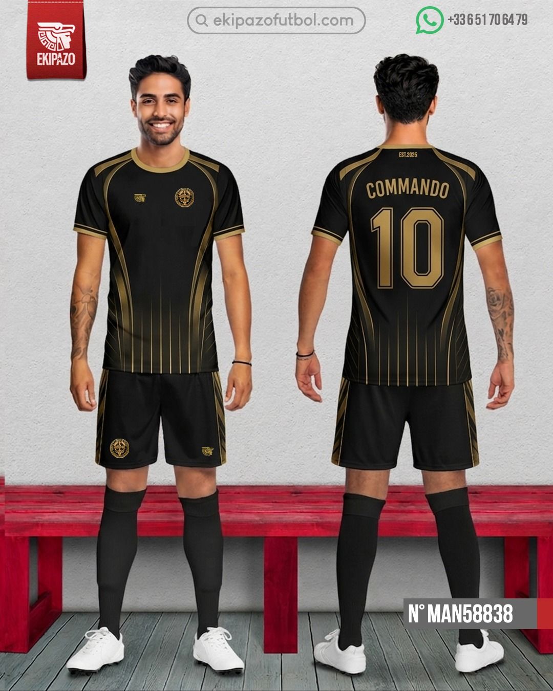 Lot d'ensembles et de maillots (avec logo brodé maillot)