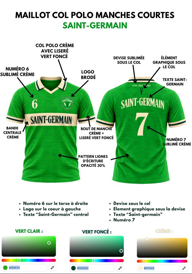 Lot de 5 maillots modèle different