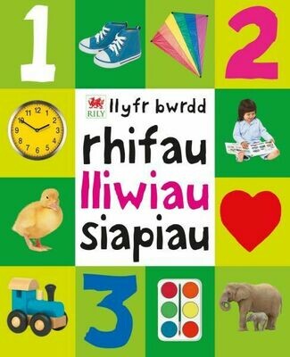 Llyfr Bwrdd Rhifau, Lliwiau, Siapiau