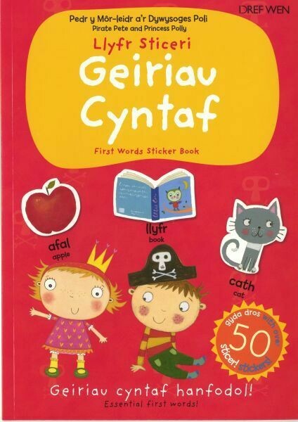 Llyfr Sticeri Geiriau Cyntaf