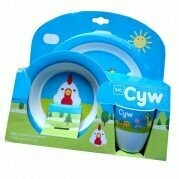 Set Plât , Powlen a Chwpan Cyw