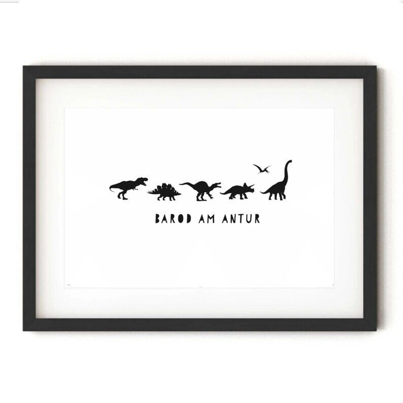 Print Deinosor A4 - Barod am Antur