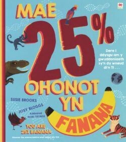 Mae 25% Ohonot yn Fanana