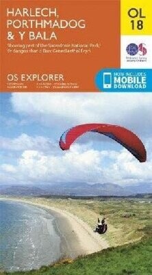 OS Explorer - OL 18 - Harlech, Porthmadog & Y Bala