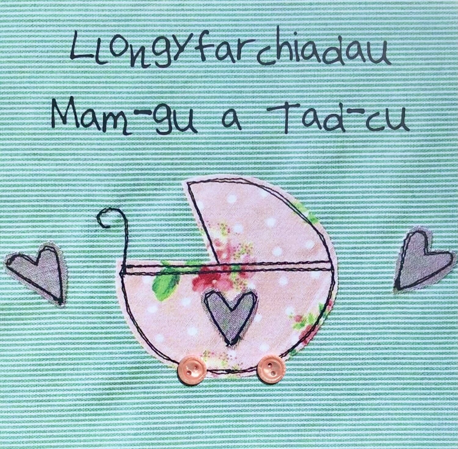 Cerdyn - Llongyfarchiadau Mam-gu a Tad-cu