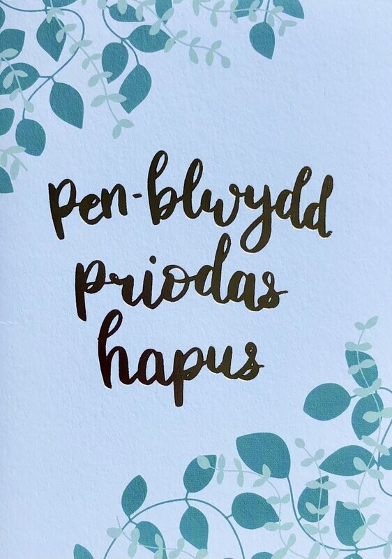 Cerdyn - Pen-blwydd Priodas Hapus