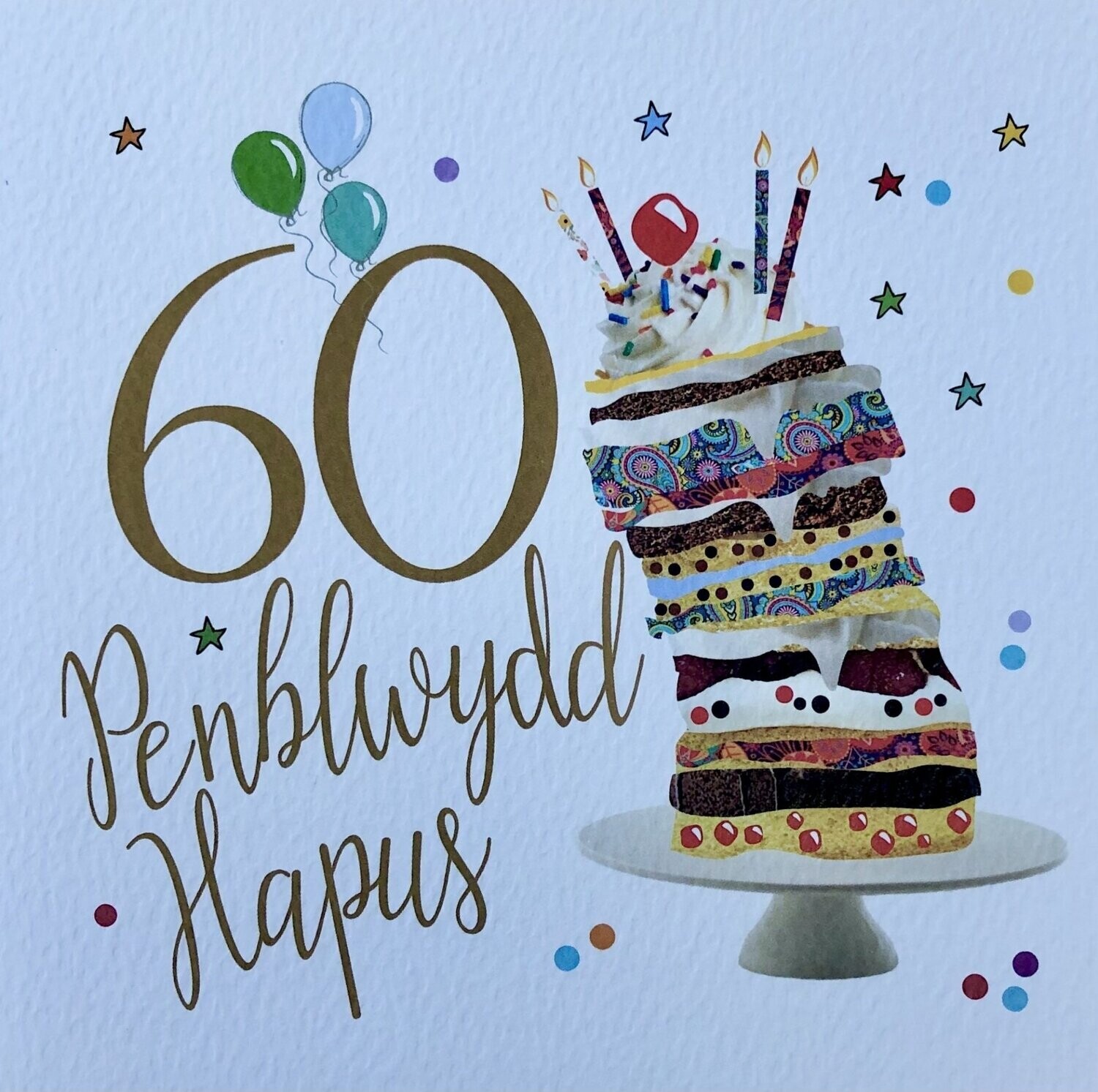 Cerdyn - Penblwydd Hapus 60