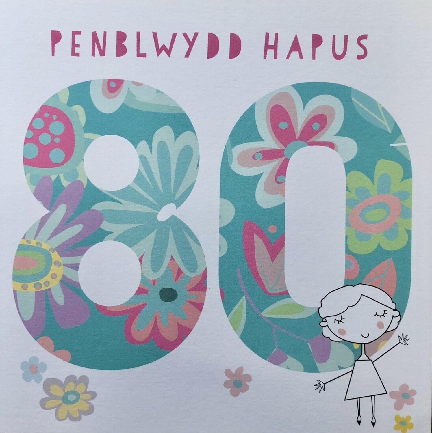 Cerdyn - Penblwydd Hapus 80