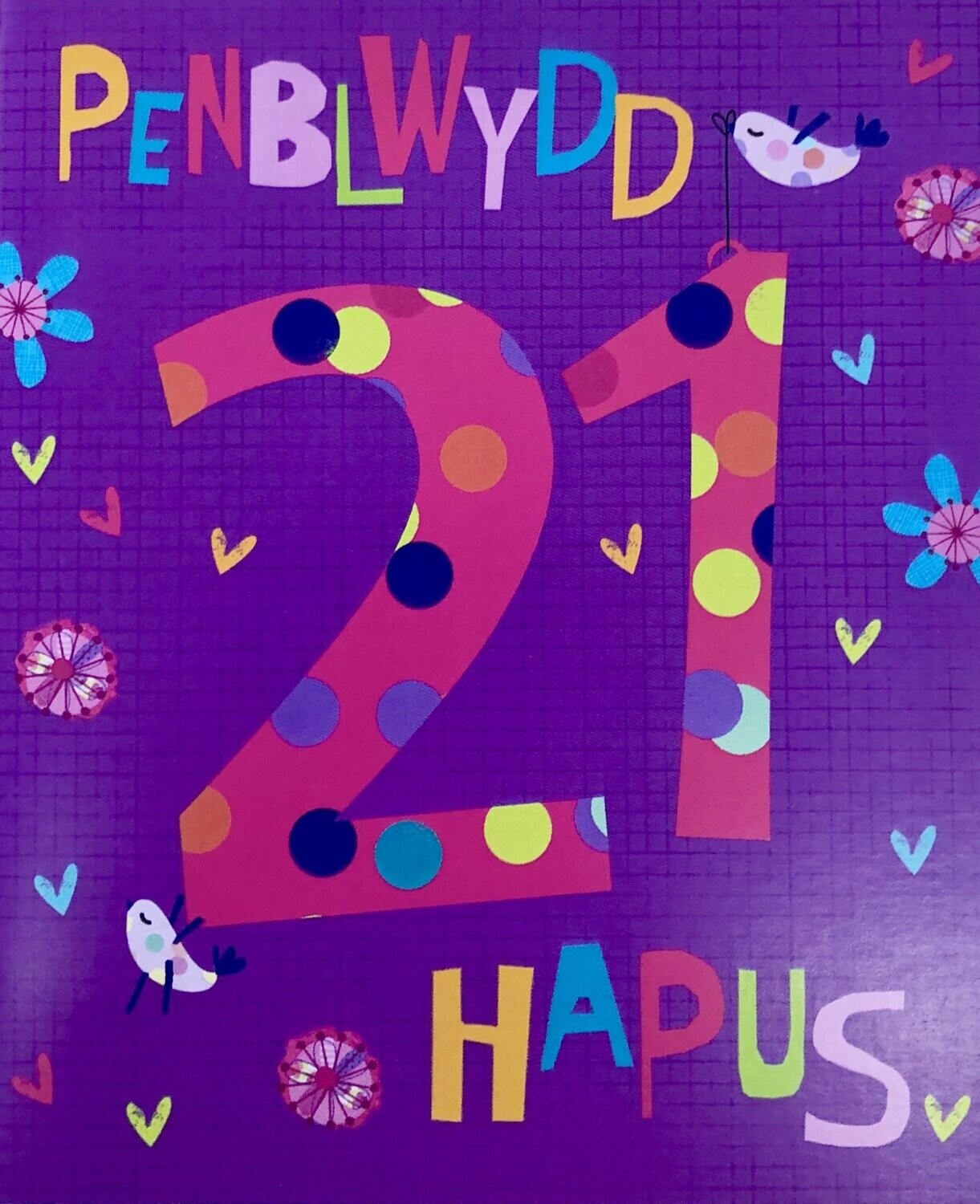 Cerdyn - Penblwydd Hapus 21