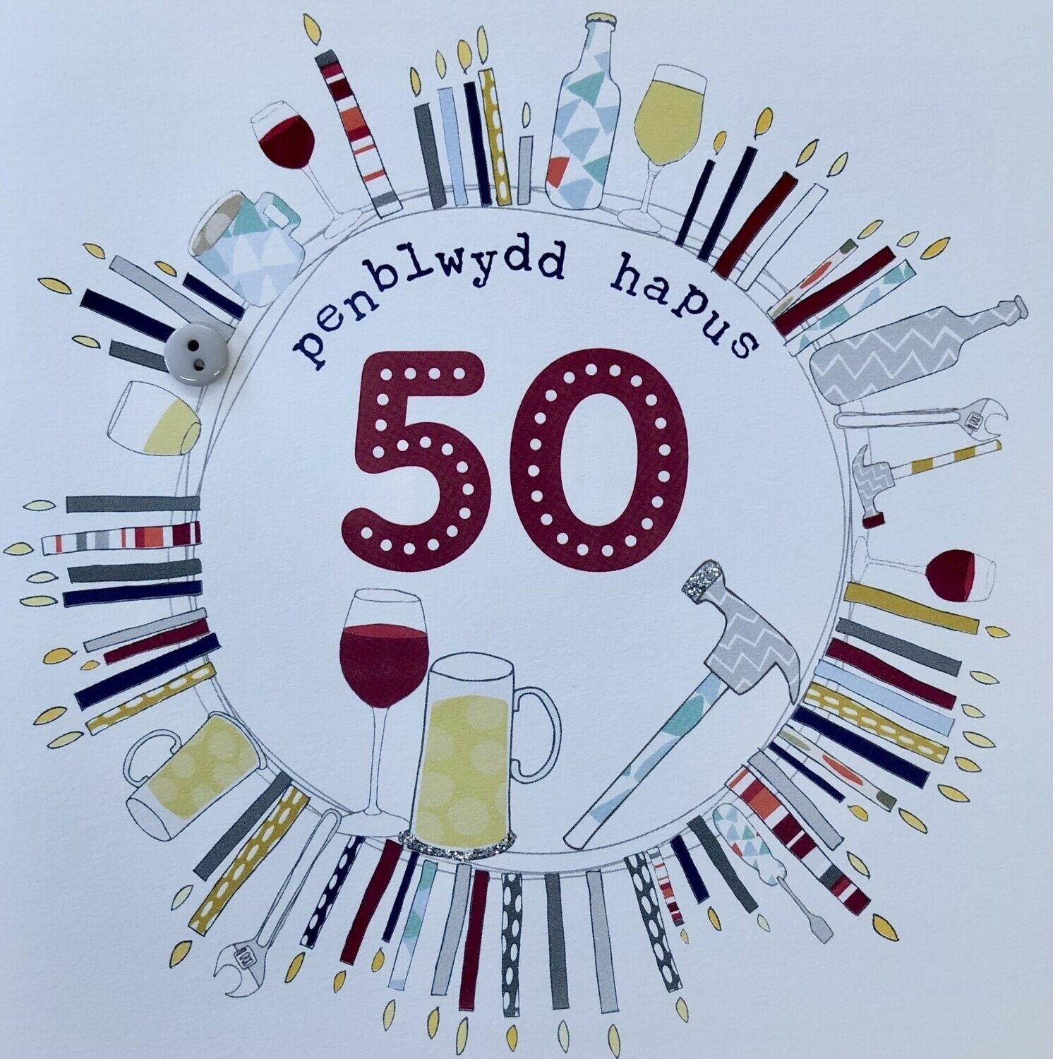 Cerdyn - Penblwydd Hapus 50