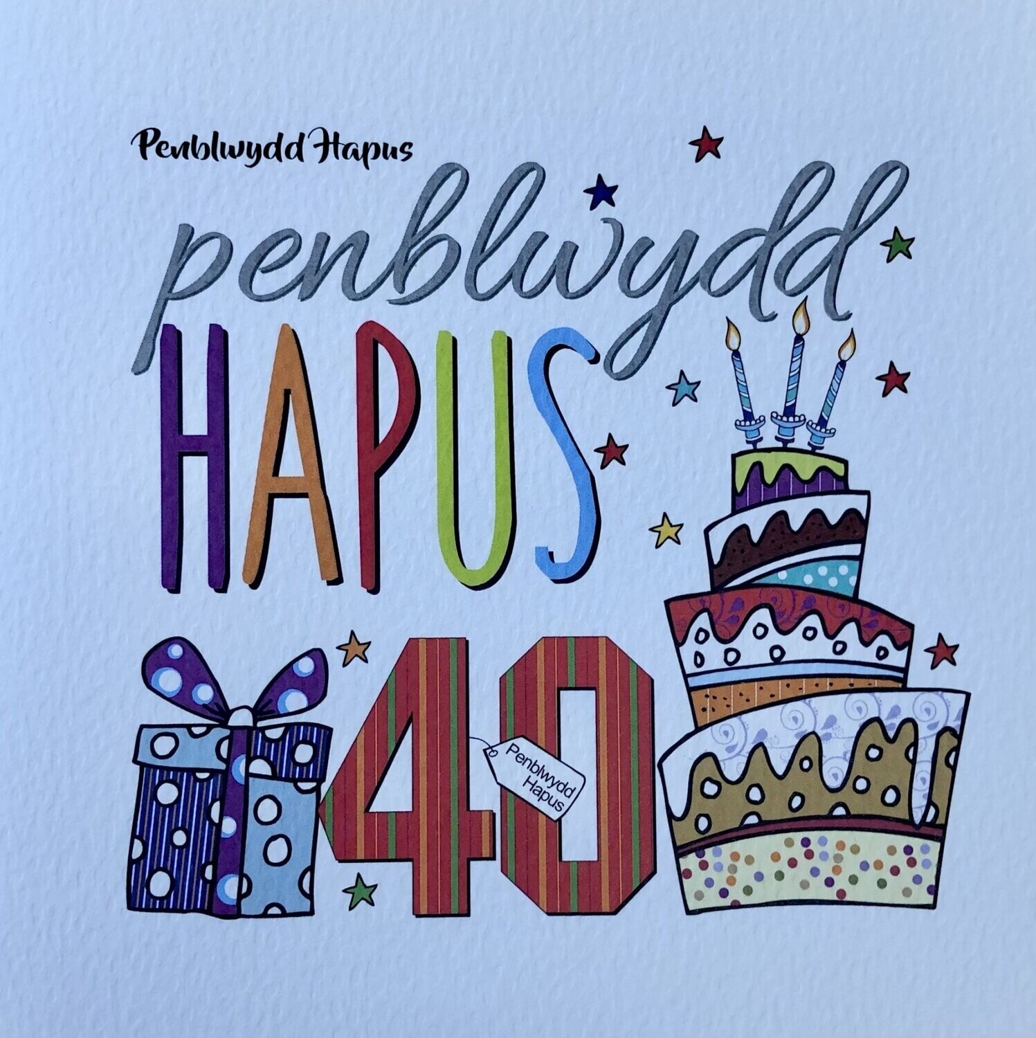 Cerdyn - Penblwydd Hapus 40