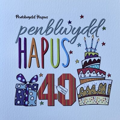Cerdyn - Penblwydd Hapus 40