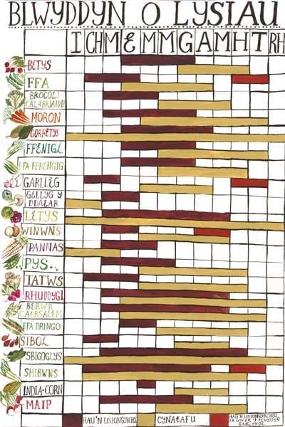 Poster - Blwyddyn o Lysiau