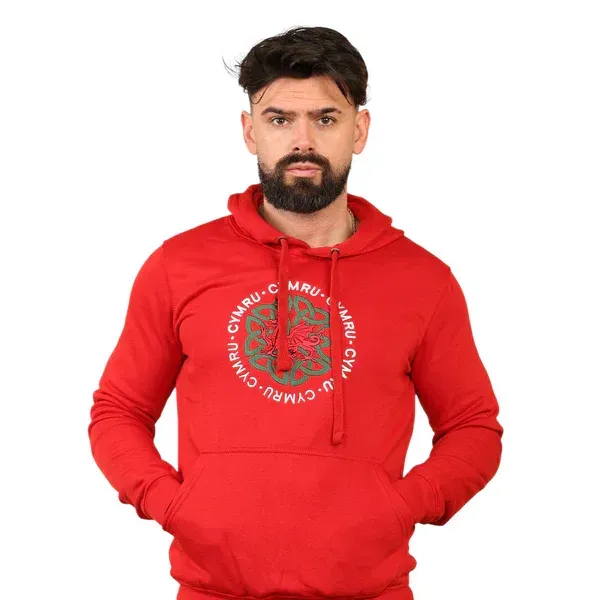 Hwdi Celtic Knot Cymru Coch - Maint M