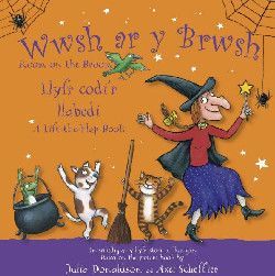 Wwsh ar y Brwsh - Llyfr codi'r llabedi / Room on the Broom - A lift-the-flap book - Julia Donaldson