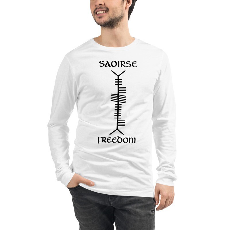Ogham "Saoirse–Freedom" Unisex Long Sleeve Tee