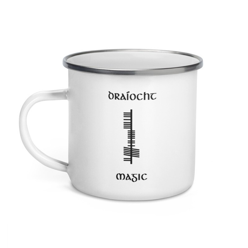 Ogham Enamel Mug "Draíocht–Magic"
