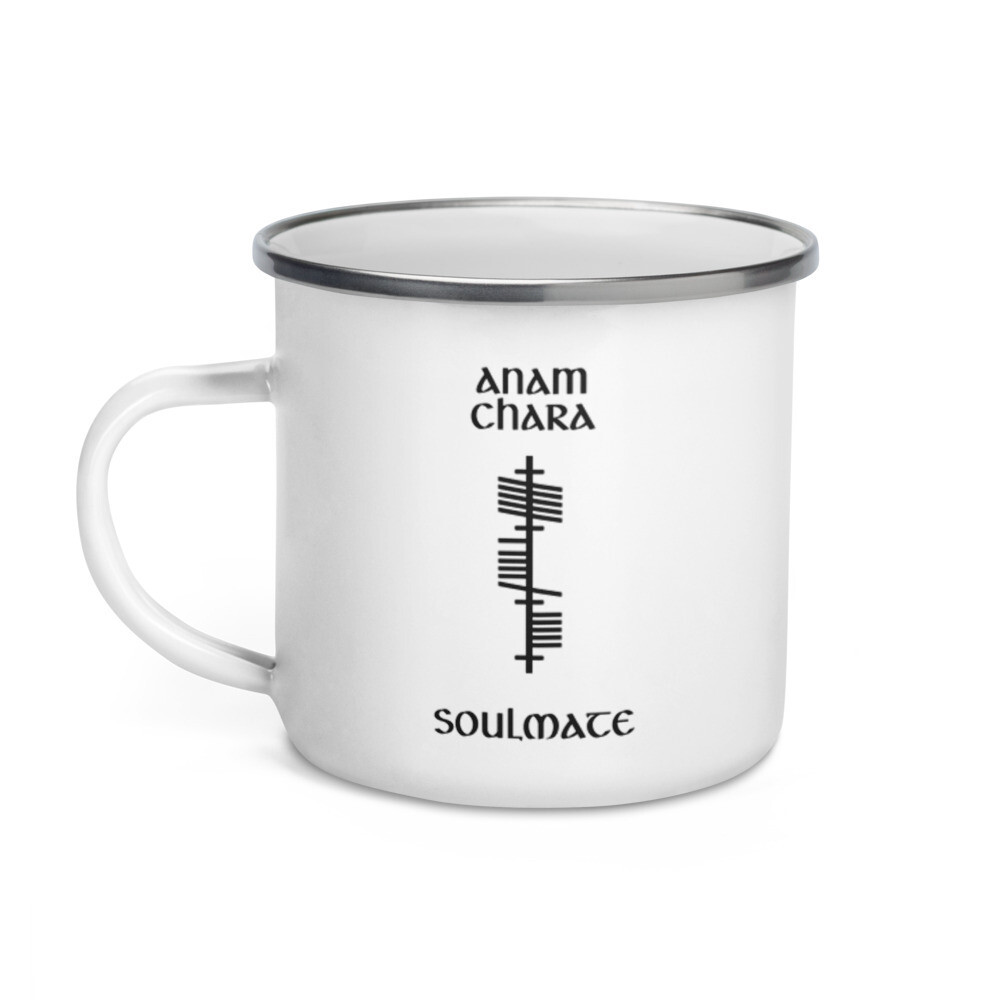 Ogham Enamel Mug "Anam-Chara–Soulmate"