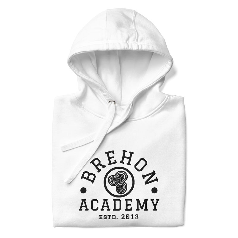 University Hoodie Embroidered Black Logo