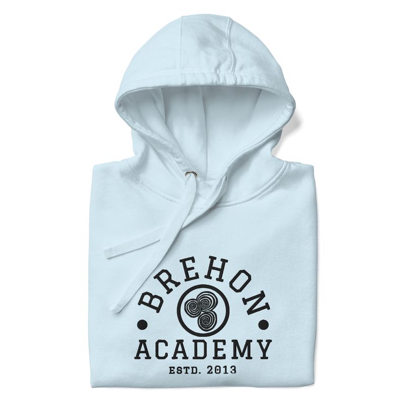 University Hoodie Embroidered Black Logo