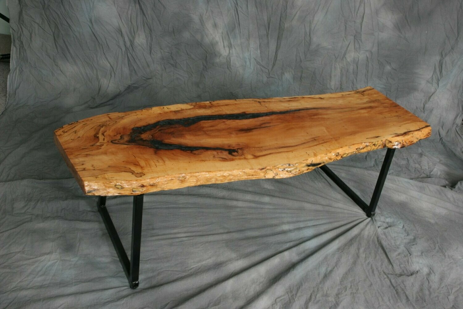 Live Edge & Resin Entryway/End Of Bed Bench