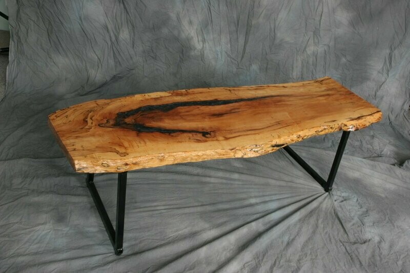Live Edge & Resin Entryway/End Of Bed Bench