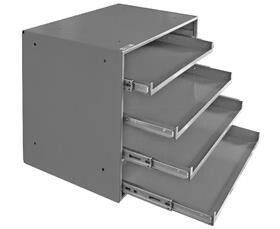 Durham Large Bearing Slide Rack, 4 Compartments