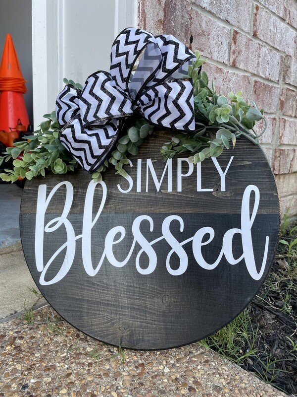 DOOR HANGERS—Round Wooden Door Hangers (18 inches)