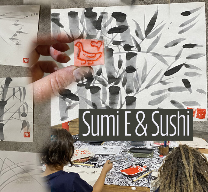 Sumi E & Sushi - Kid Artist School Holiday Workshop