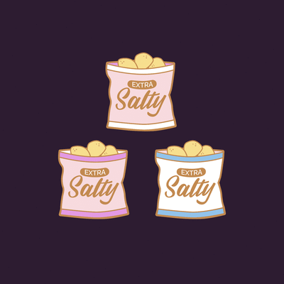 Extra Salty Chips Pin