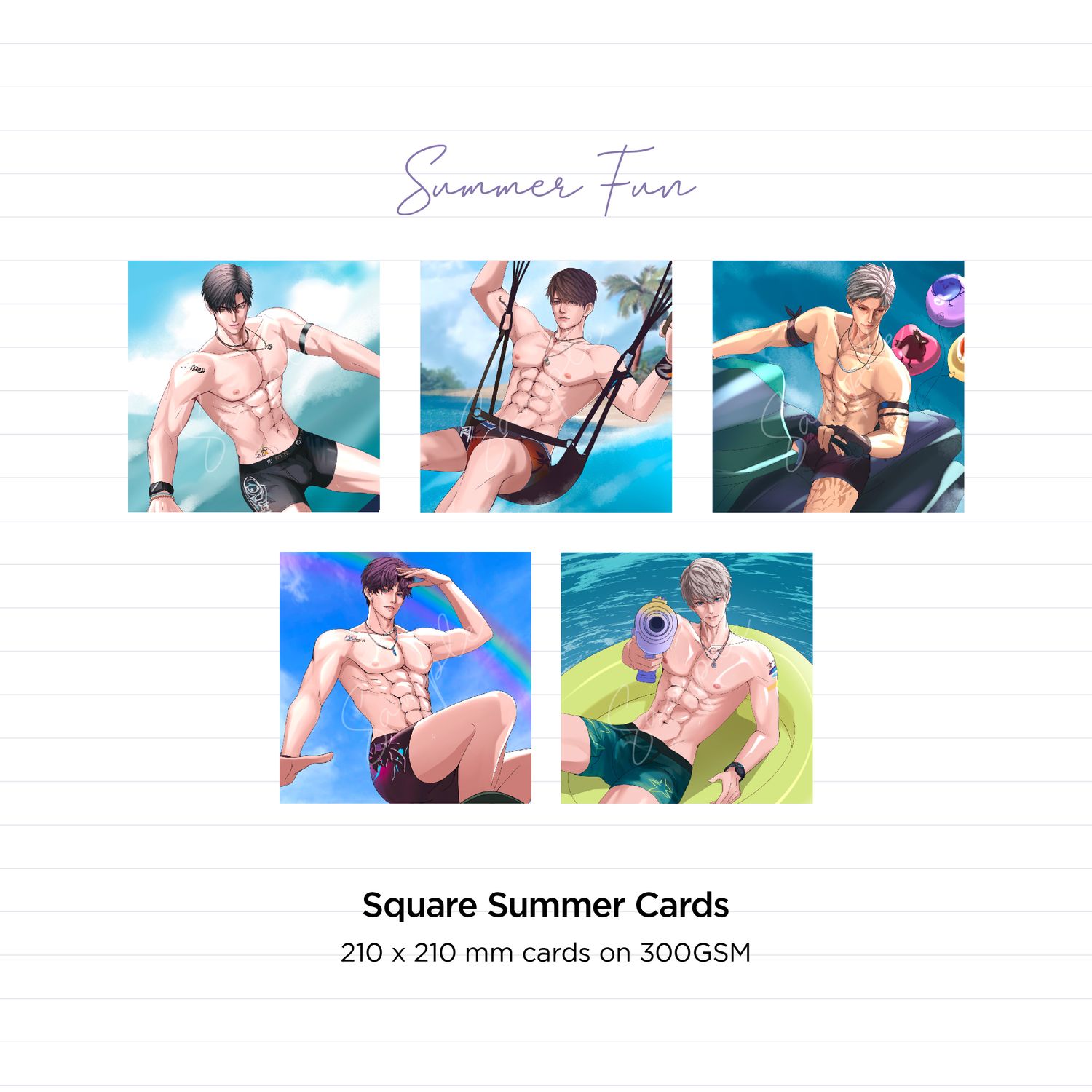 Summer Fun Square Prints