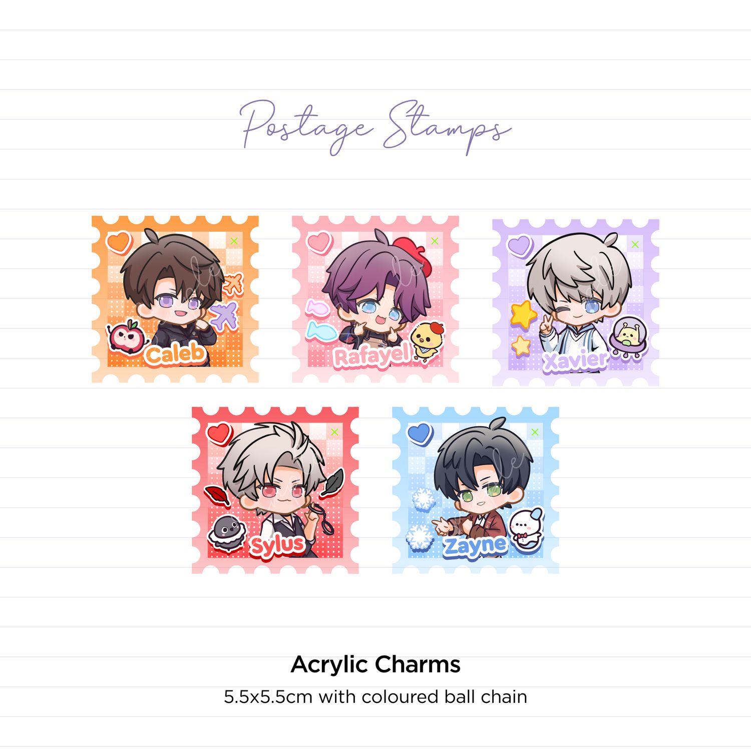 LADS Postage Stamp Acrylic Charm