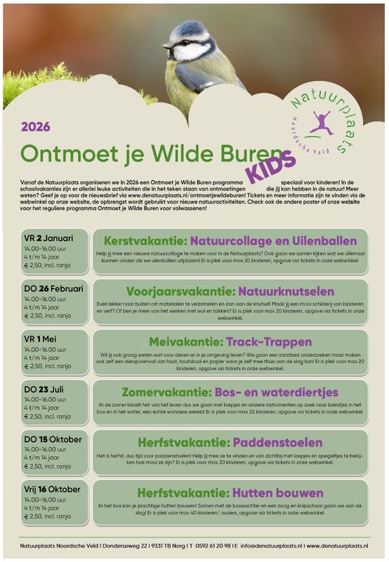 OJWB Kids Voorjaarsvakantie Natuurknutselen 26 februari