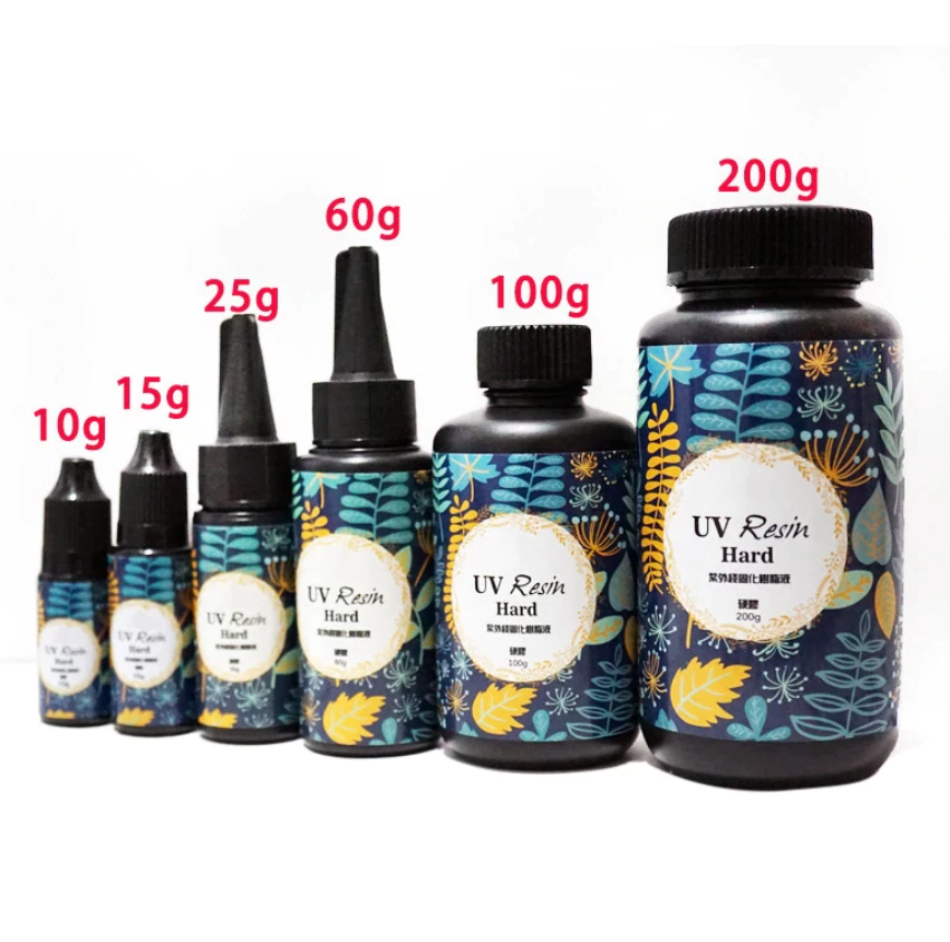 10/15/25/60/100/200g UV Ultraviolet Resin Gel Curing Quick-drying Non-toxic Transparent Sunlight Activated Hard